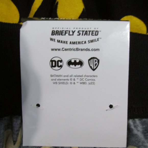 BATMAN MEN'S SIZE XL KNIT JOGGER SLEEP PANTS BLACK YELLOW GOLD DRAWSTRING NWT - Picture 10 of 10